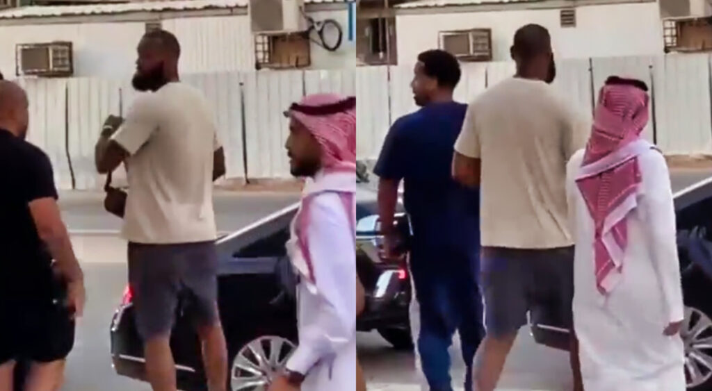 Photos of LeBron James in Saudi Arabia