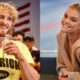 Photos of Logan Paul and Nina Agdal smiling