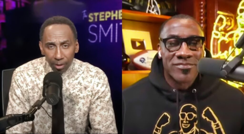 Shannon Sharpe and Stephen A. on podcast