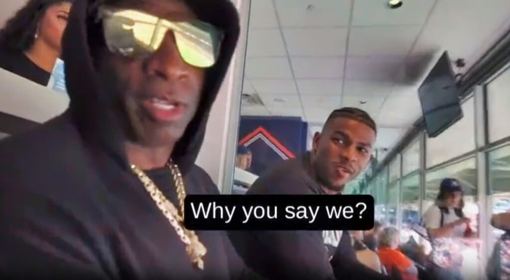 Deion Sanders talking to his sons