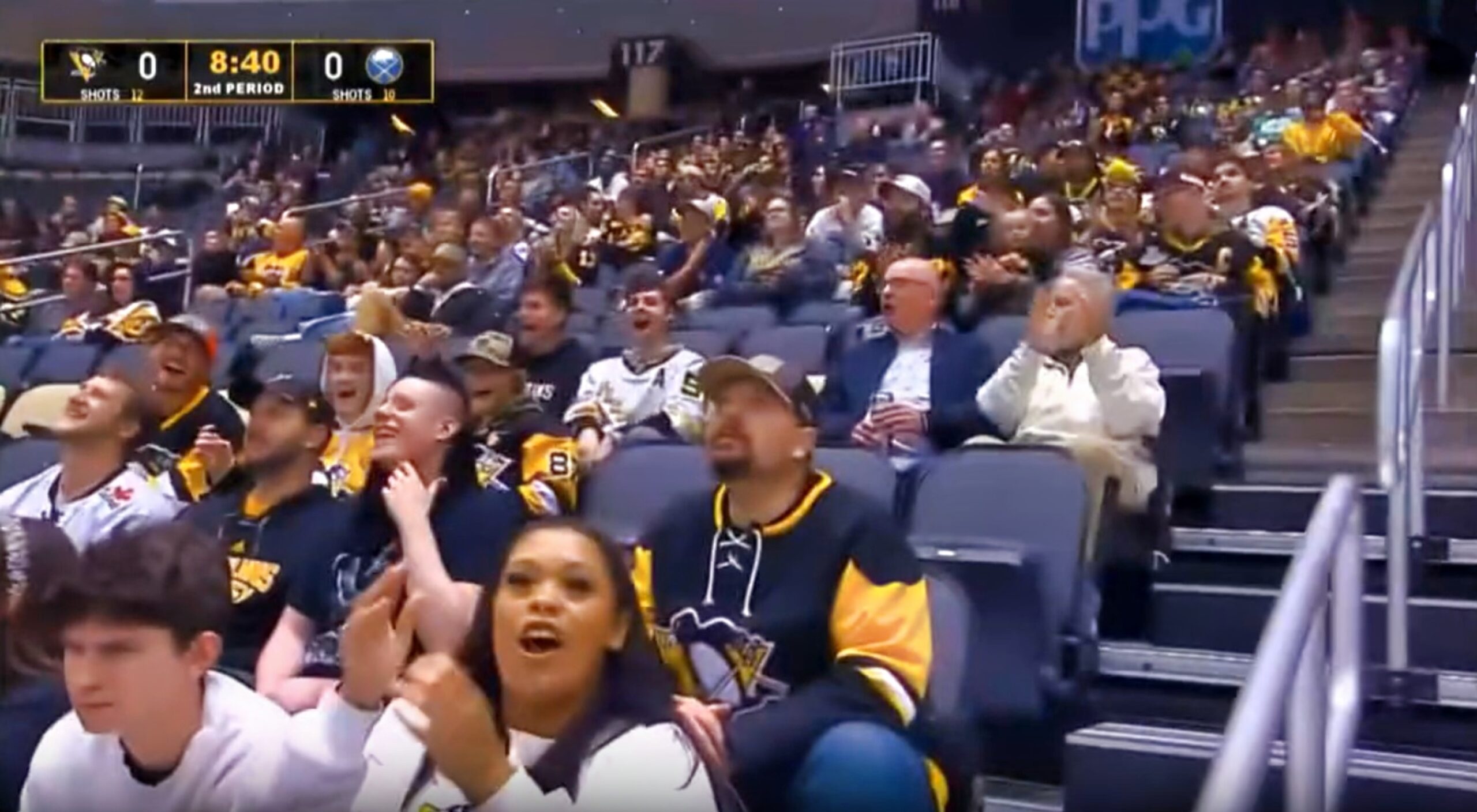 Pittsburgh Penguins on X: Smiling Penguins fans. 😄 That's what we like to  see!  / X