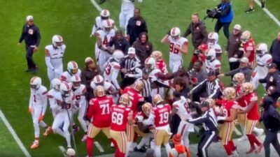 49ers and brows players fight