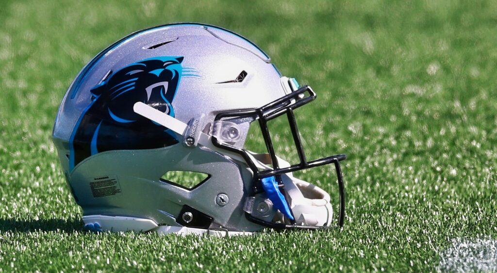 Panthers helmet on ground
