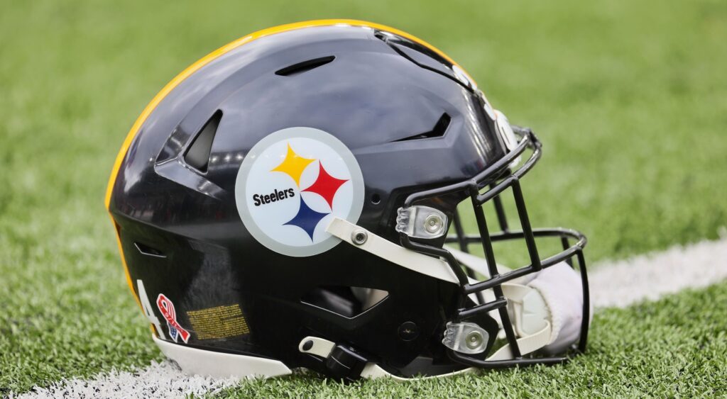 Pittsburgh Steelers' helmet shown at Paycor Stadium.