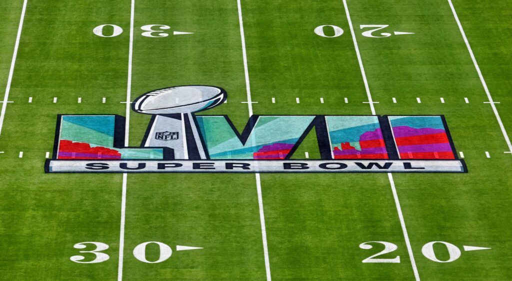 NFL logo shown on State Farm Stadium field.