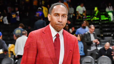 Stephen A. Smith in red suit