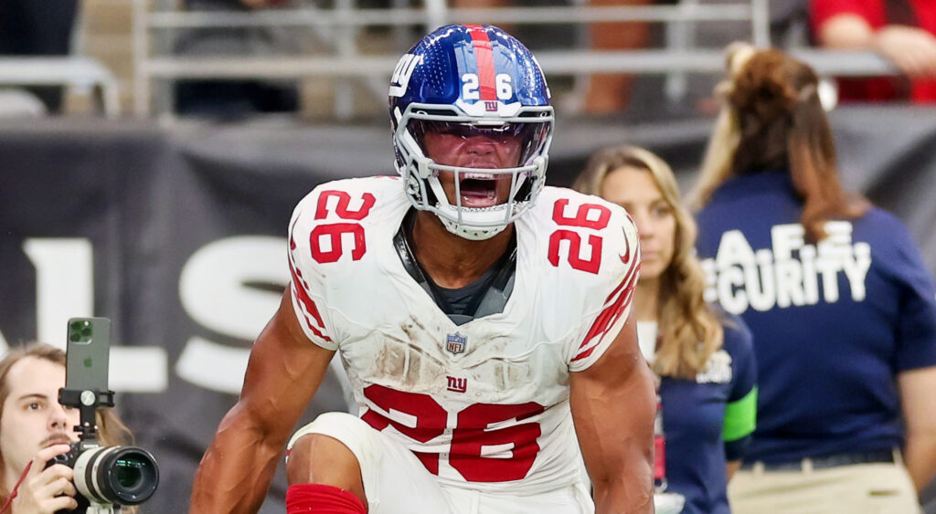 Saquon Barkley celebrating