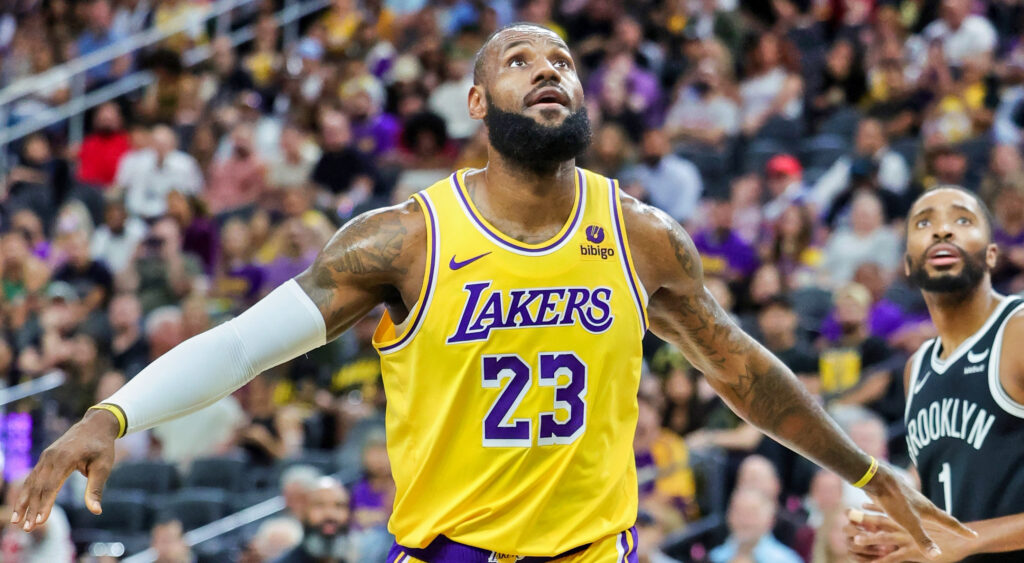 LeBron James in Lakers jersey