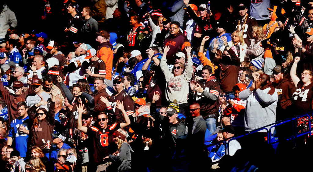 Fans at Colts-Browns game