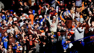 Fans at Colts-Browns game