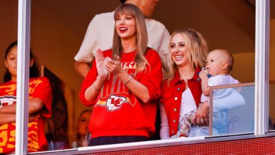 Brittany Mahomes and Taylor Swift in suite