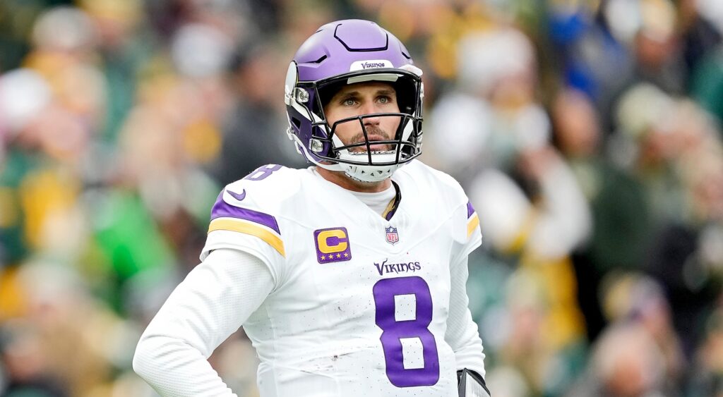 Kirk Cousins looking on during game.