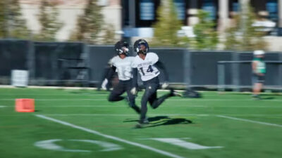 Travis Hunter chasing wide receiver in practice