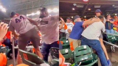 Astros fans fighting