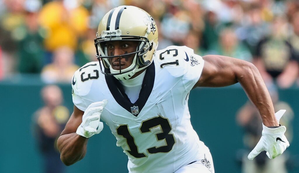 Michael Thomas of New Orleans Saints running during game.