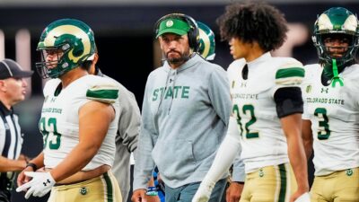 Colorado state rams coach and players