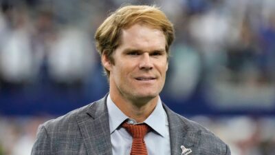 Greg Olsen with confused look on his face