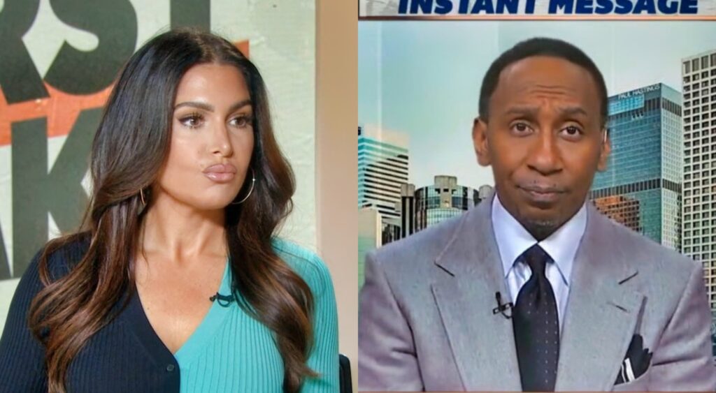 Molly Qerim and Stephen A Smith on First Take.