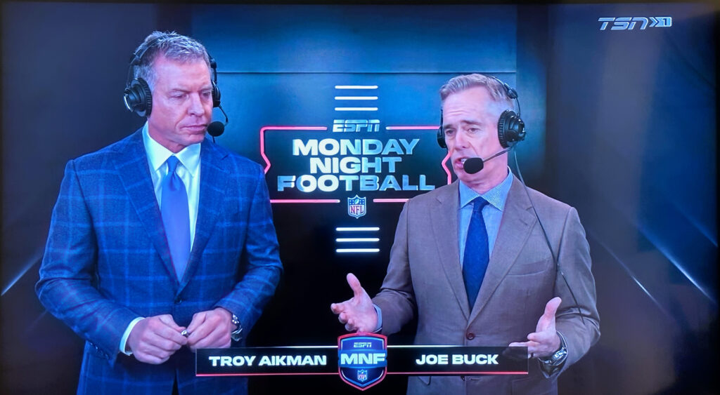 Joe Buck & Troy Aikman During Chargers-Jets Game