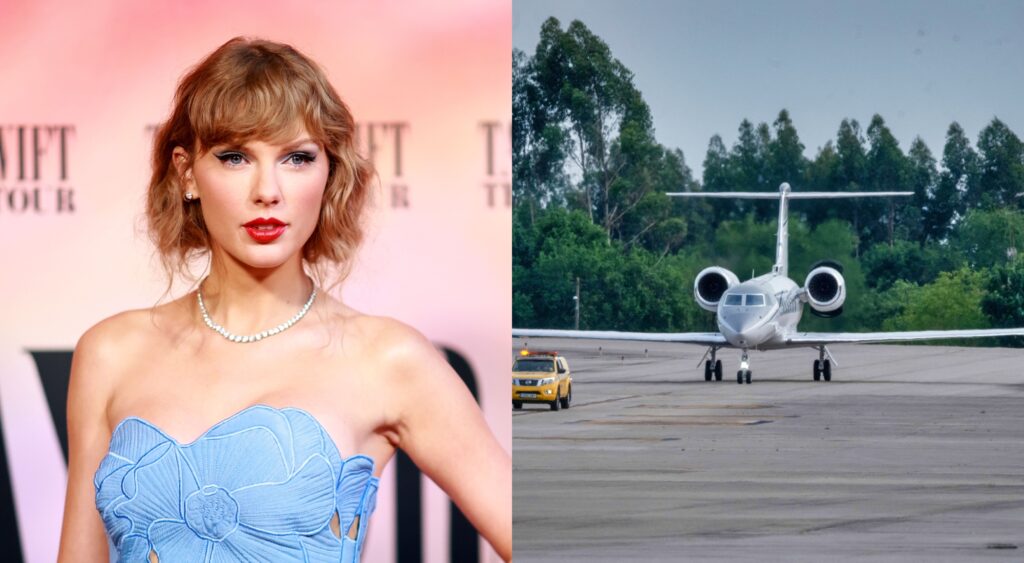 Taylor Swift and a random private jet.