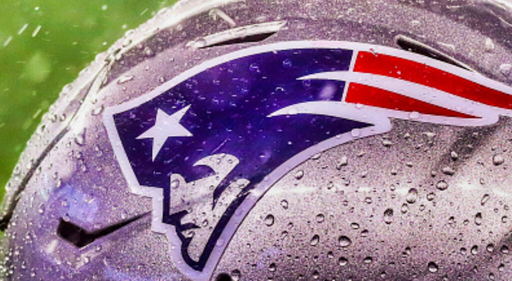 Patriots logo on helmet