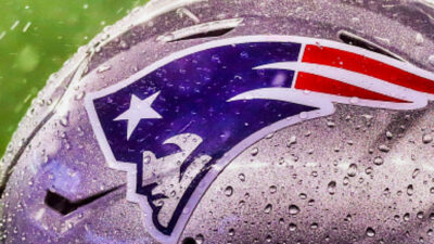 Patriots logo on helmet