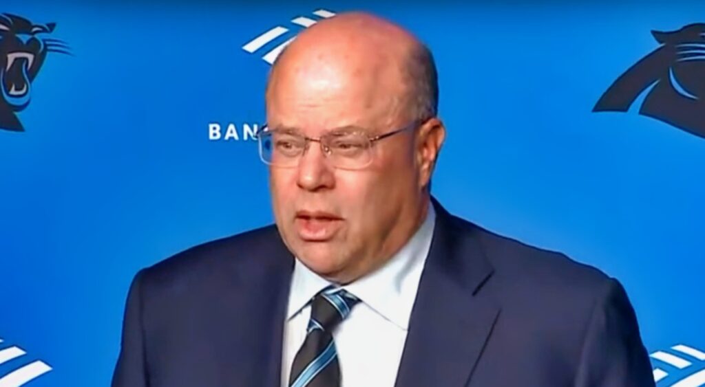 David Tepper speaking to reporters
