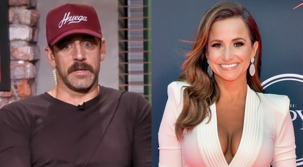 Aaron Rodgers and Dianna Russini