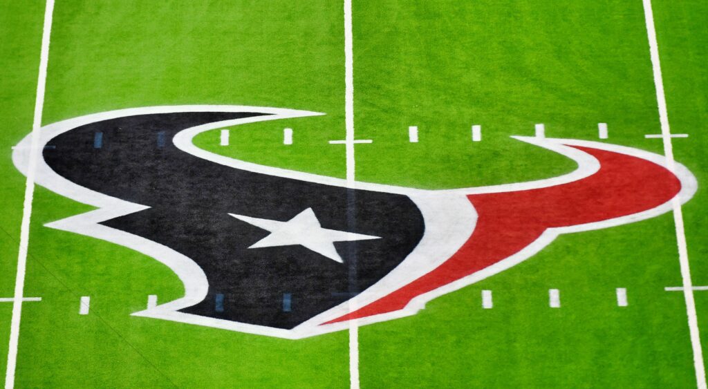 Texans logo at midfield