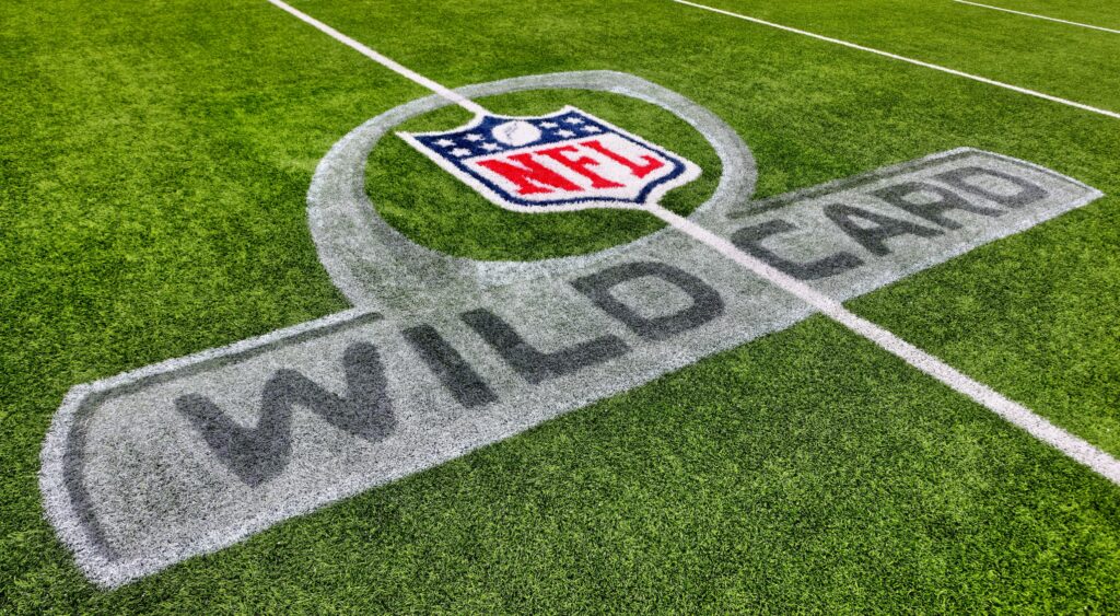 NFL Wild Card Logo on the field
