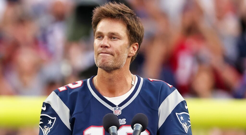 Tom Brady in Patriots jersey