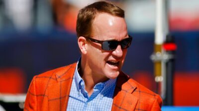 Peyton Manning in orange suit