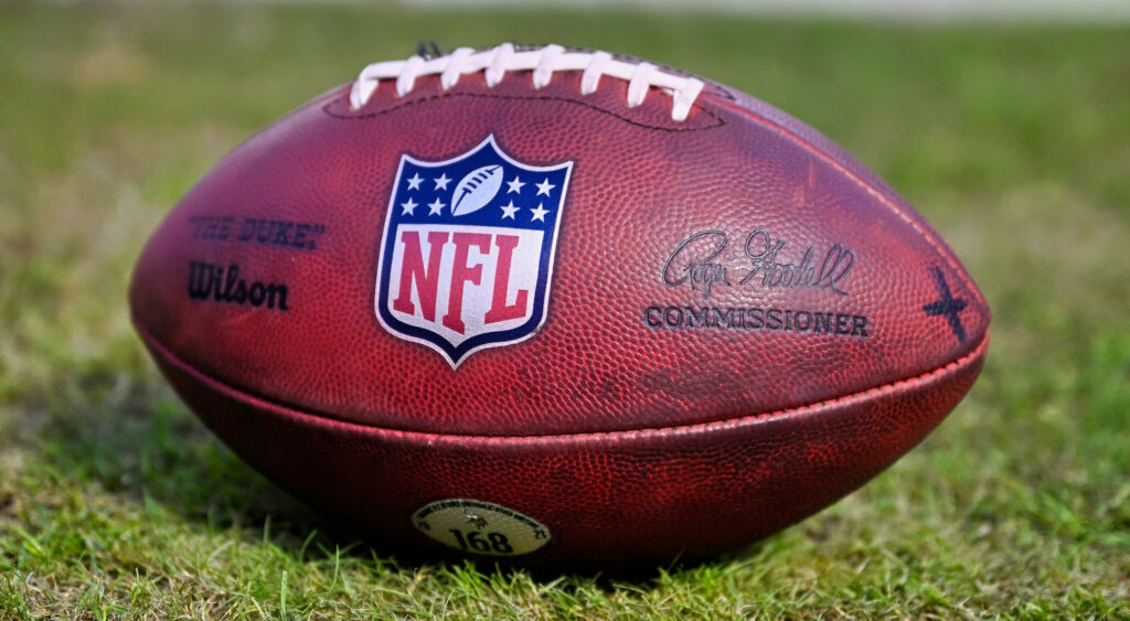 NFL football on grass