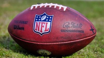 NFL football on grass