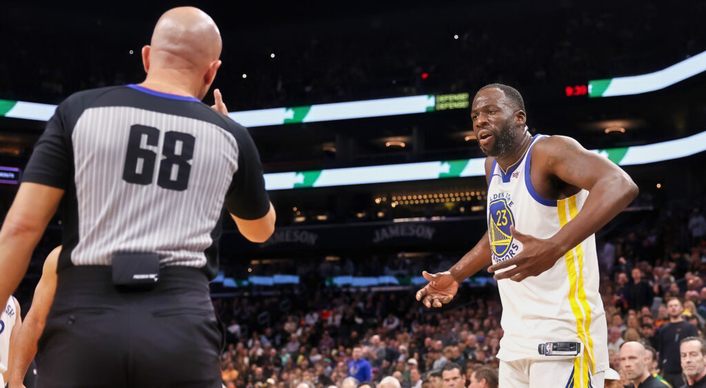 Draymond Green reacts to being ejected