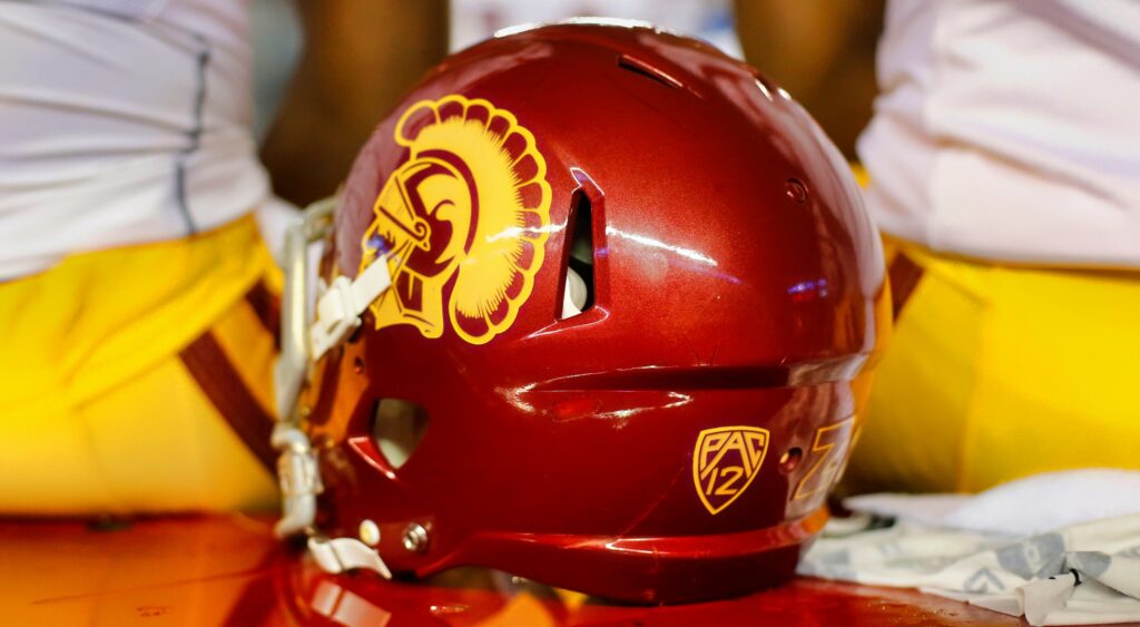 USC Trojans helmet shown.