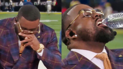 Photos of Mark Ingram after trying spicy sauce