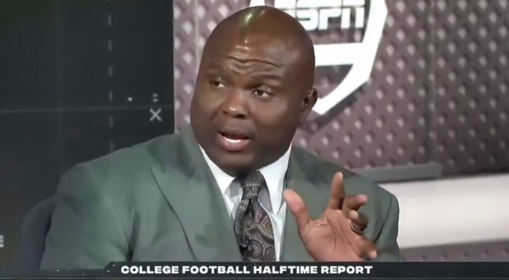 booger mcfarland in suit on espn show