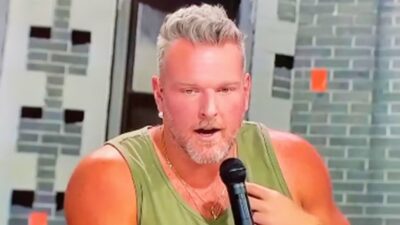 Pat McAfee with tank top on first tank