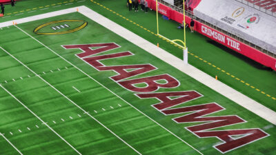 Alabama signage in end zone