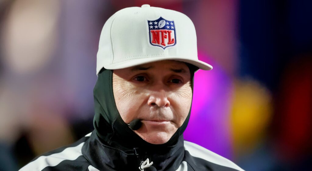NFL referee Bad Allen looking on during game.