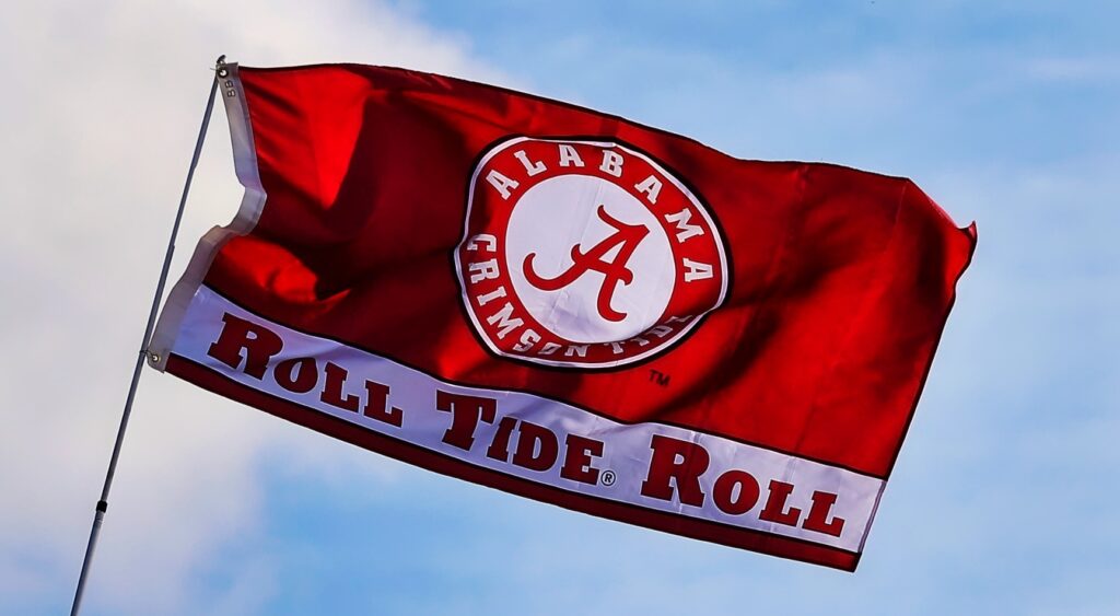 Alabama Crimson Tide flag.
