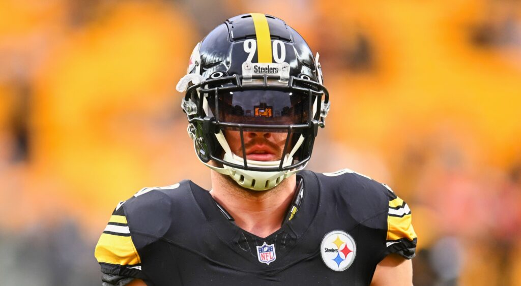 T.J. Watt of Pittsburgh Steelers looking on.