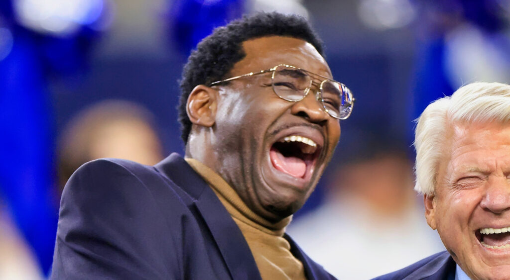 Michael Irvin laughing