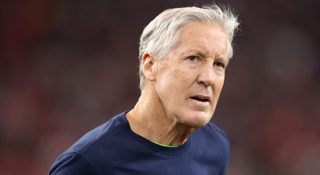 Heartbreaking Images Surfaces of Pete Carroll At Lumen Field