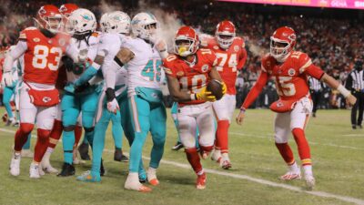 Dolphins and Chiefs players