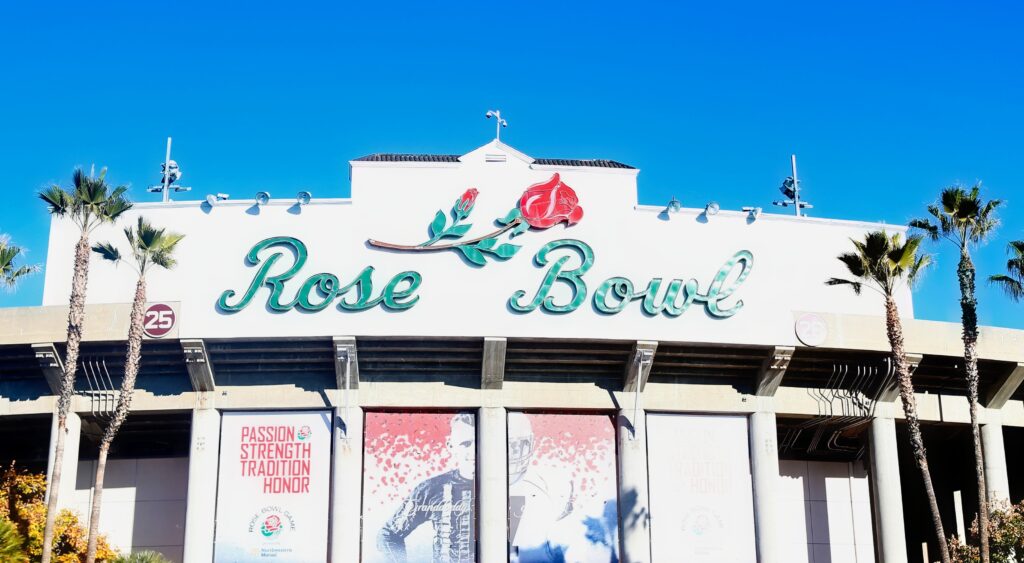 Exterior view of Rose Bowl.