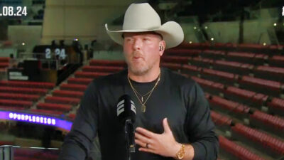 Pat McAfee wearing a cowboy hat