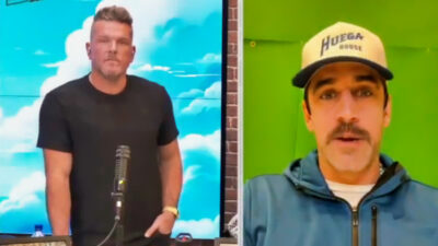 Pat McAfee and Aaron Rodgers on 'The Pat McAfee Show'