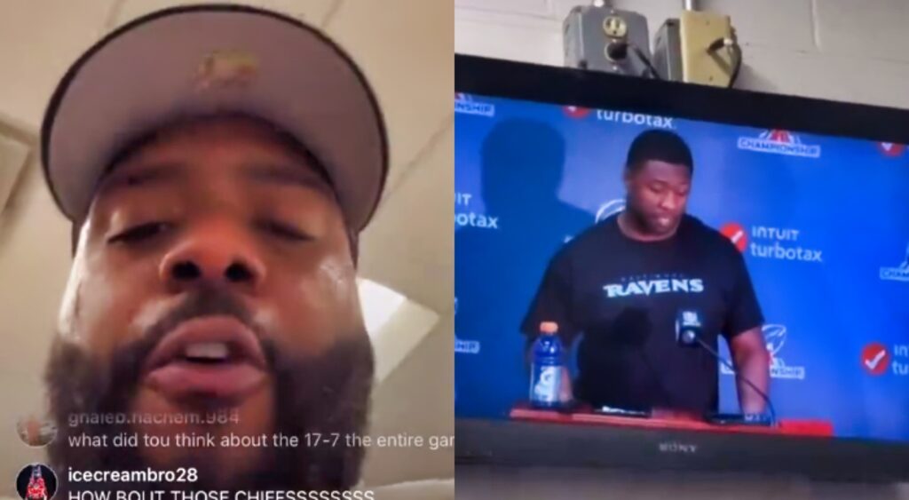 donovan smith on IG live. roquan smith during presser